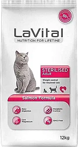 LaVital Somonlu 12 kg Kısırlaştırılmış Yetişkin Kedi Maması