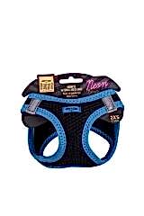 Havalı Dokuma Neon Küçük Irk Köpek Göğüs Tasması Xxsmall Mavi 26-30 Cm - Petshopundan