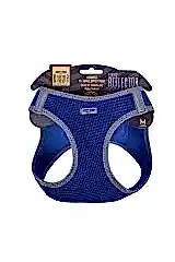 Havalı Dokuma Reflektör Küçük Irk Köpek Göğüs Tasması Medium Mavi 38-44 Cm - Petshopundan