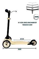 Racer Sarı Işıklı 3 Tekerlekli Çocuk Scooter