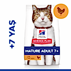 Hills Mature +7 Tavuklu Yaşlı Kedi Maması 1.5 Kg