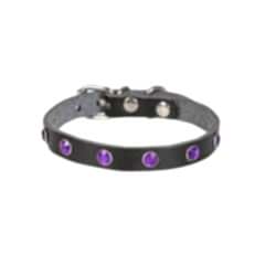 Cattie Gerçek Deriden Taşlı Kedi Boyun Tasması  1x20-23 Cm