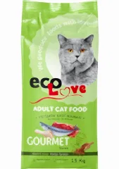 Ecolove Gurme Renkli Taneli 15 kg Yetişkin Kedi Maması