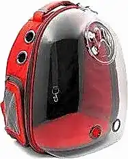 Cattie Yeni Şeffaf Taşıma Sırt Çantası Kırmızı 25x30x40 Cm