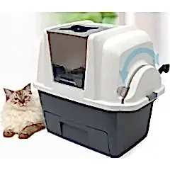 Cat İt Smart Sift Otomatik Kedi Tuvalet Kabı Gri Beyaz 66X48X63