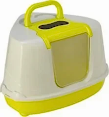 Moderna Flip Köşeli 56 cm Kapalı Kedi Tuvaleti - Sarı