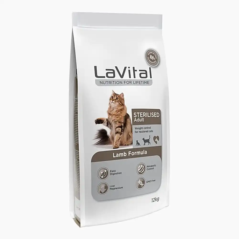 LaVital Kuzu Etli 12 kg Kısırlaştırılmış Yetişkin Kedi Maması
